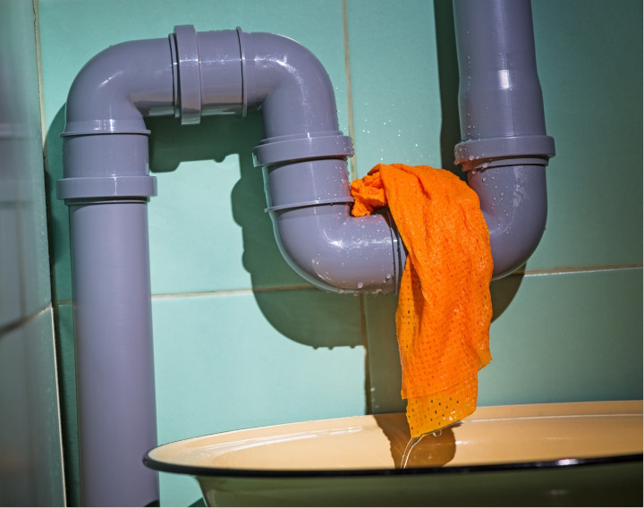 Plomberie de salle de bain qui fuit