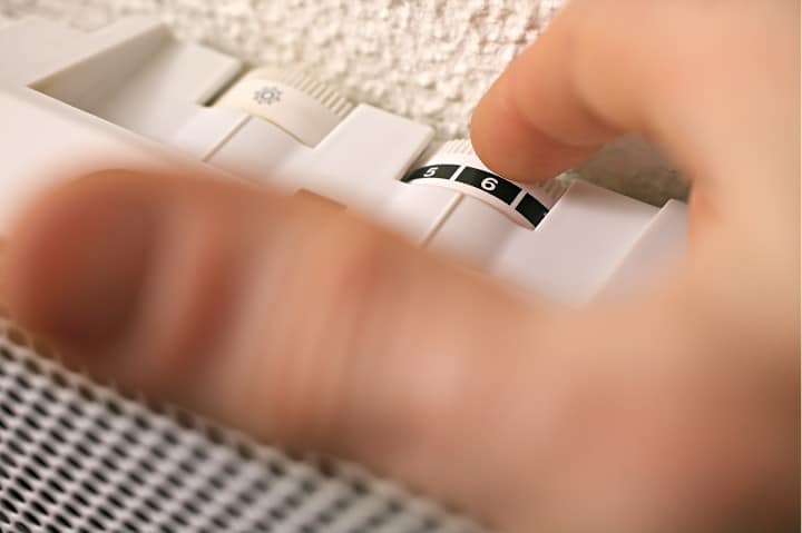 Réglage de la température d'un radiateur électrique