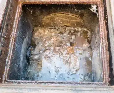 Bac à graisse bouché