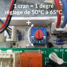 Réglage thermostat électronique monophasée chauffe-eau Thermor Duralis 2
