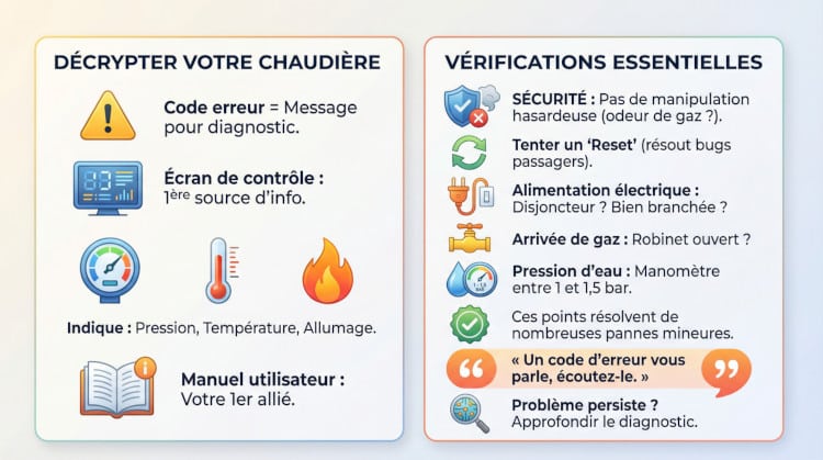 Decrypter les messages de votre chaudière Chaffoteaux