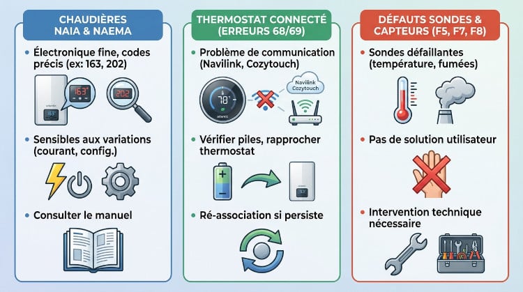 Code erreur et solution chaudière Atlantic Naïma et Naïa