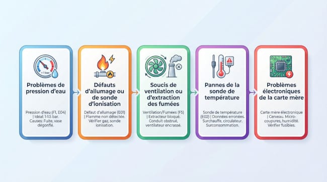 Les différents types de panne sur une chaudière Auer